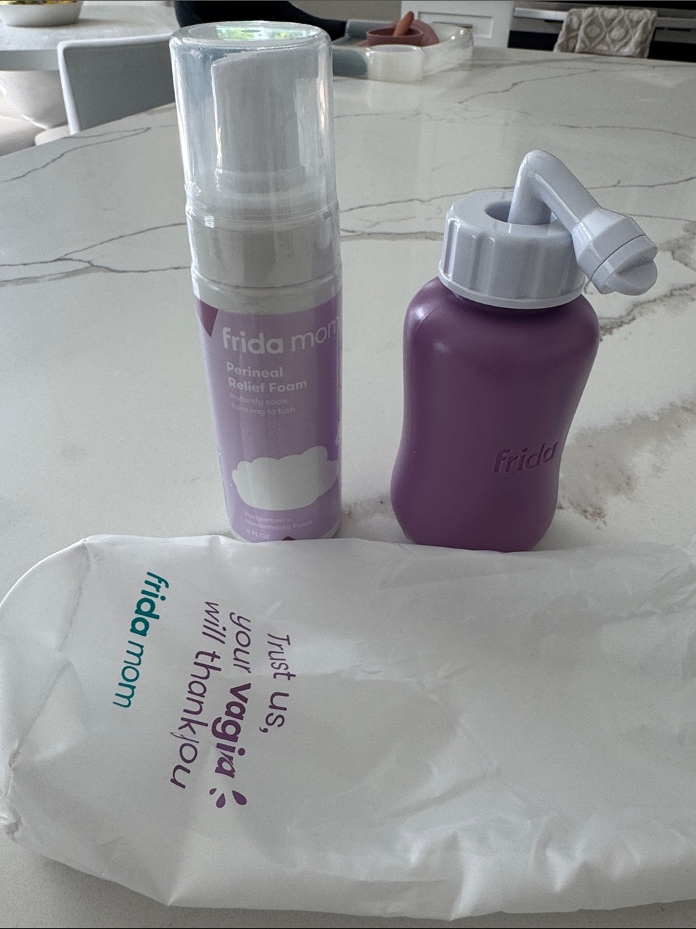 Frida Mom Perineal Relief Foam + Upside Down Peri Bottle